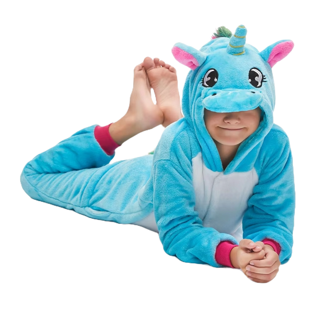 combinaison licorne bleue enfant