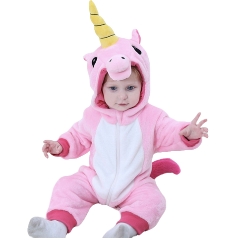 combinaison pyjama licorne rose bébé