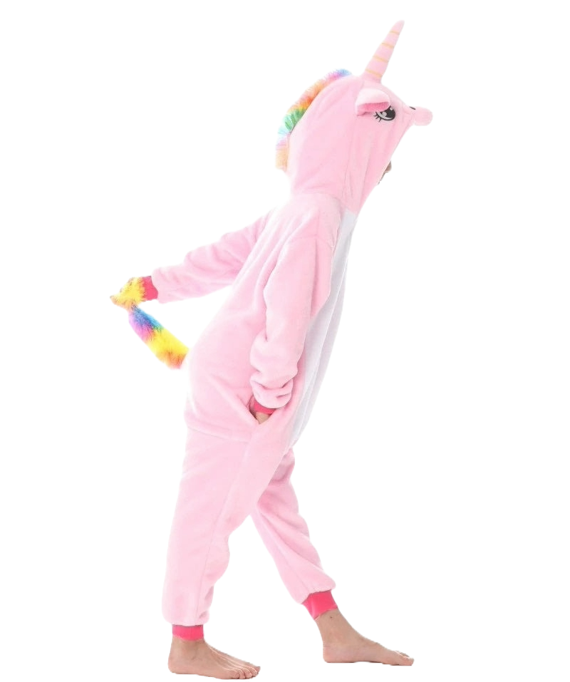 combinaison pyjama licorne rose fille