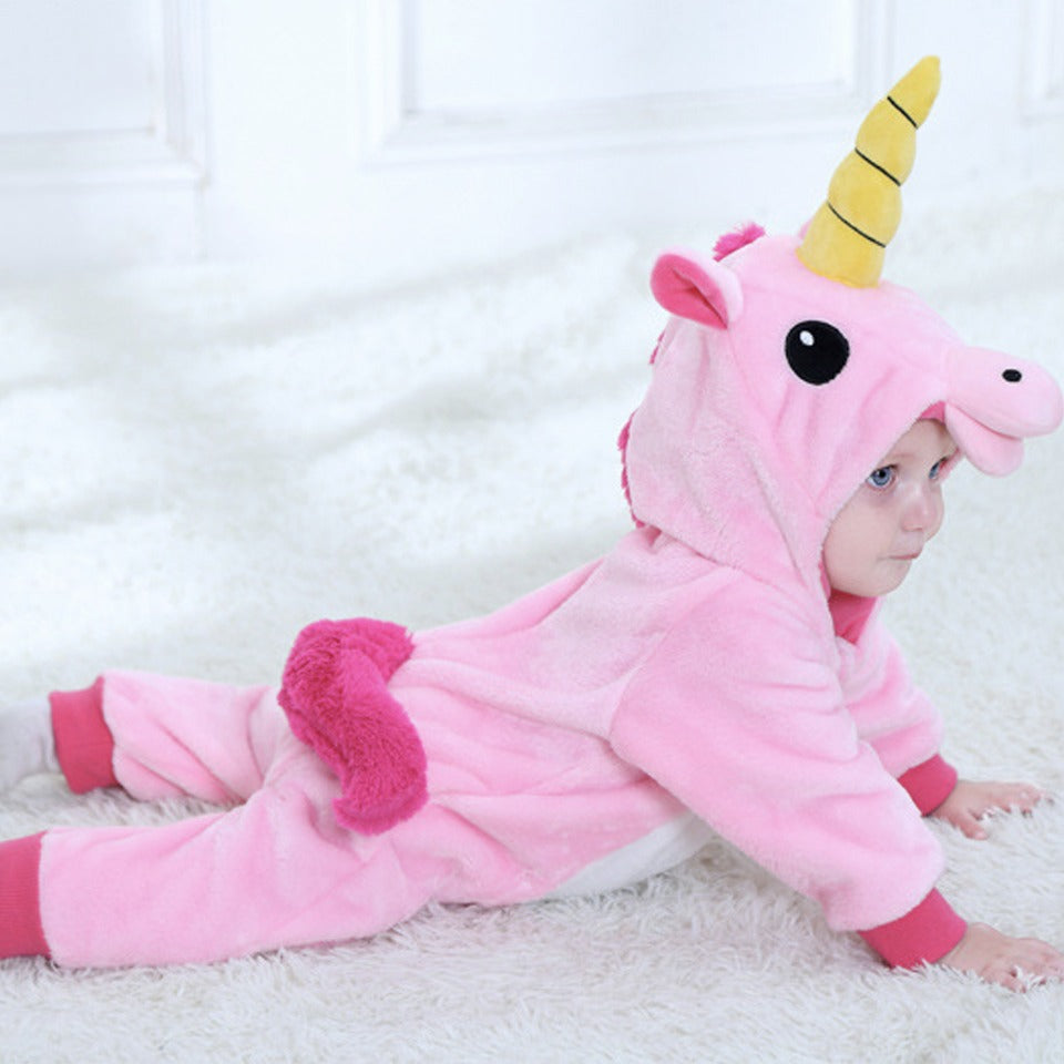 pyjama combinaison licorne rose bébé