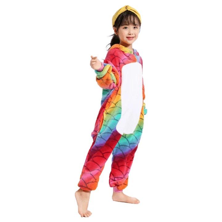 combinaison pyjama licorne arc-en-ciel enfant