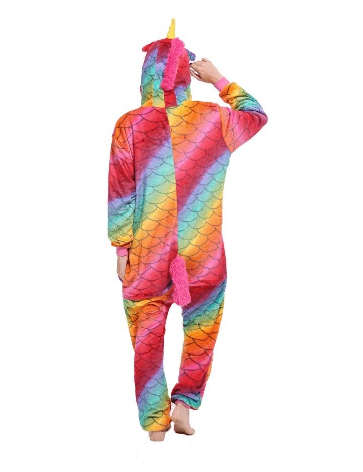 combinaison pyjama licorne multicolore