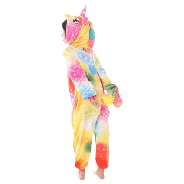 combinaison pyjama licorne multicolore enfant