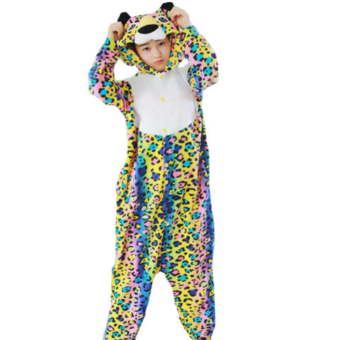 combinaison pyjama panthère multicolore