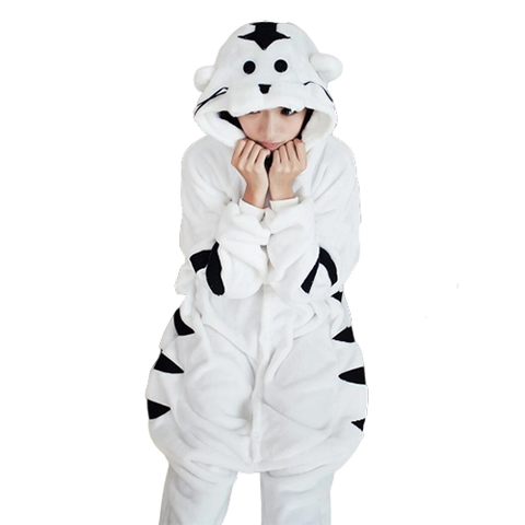 combinaison pyjama tigre blanc