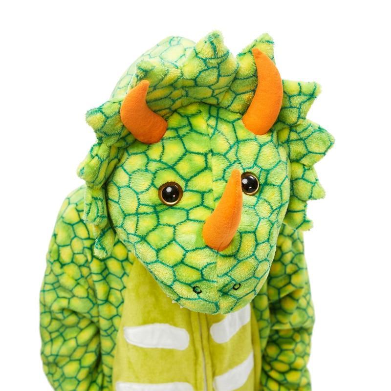 combinaison pyjama tricératops vert enfant
