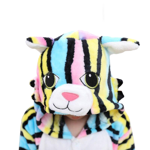 kigurumi chat multicolore enfant