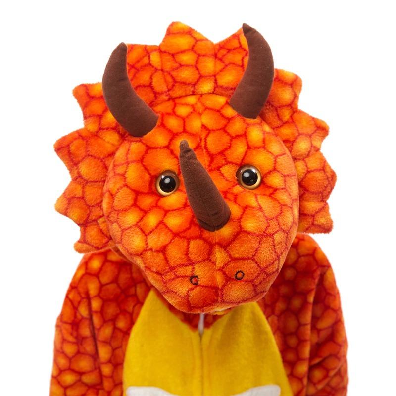kigurumi tricératops orange enfant