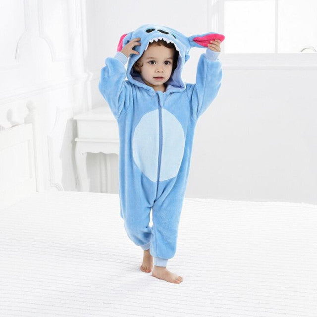 Pyjama Stitch à Manches sulfpour Enfant, Combinaison pour Bébé