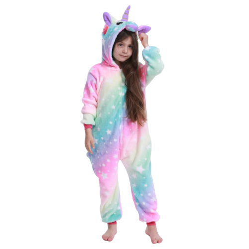 pyjama licorne enfant arc-en-ciel