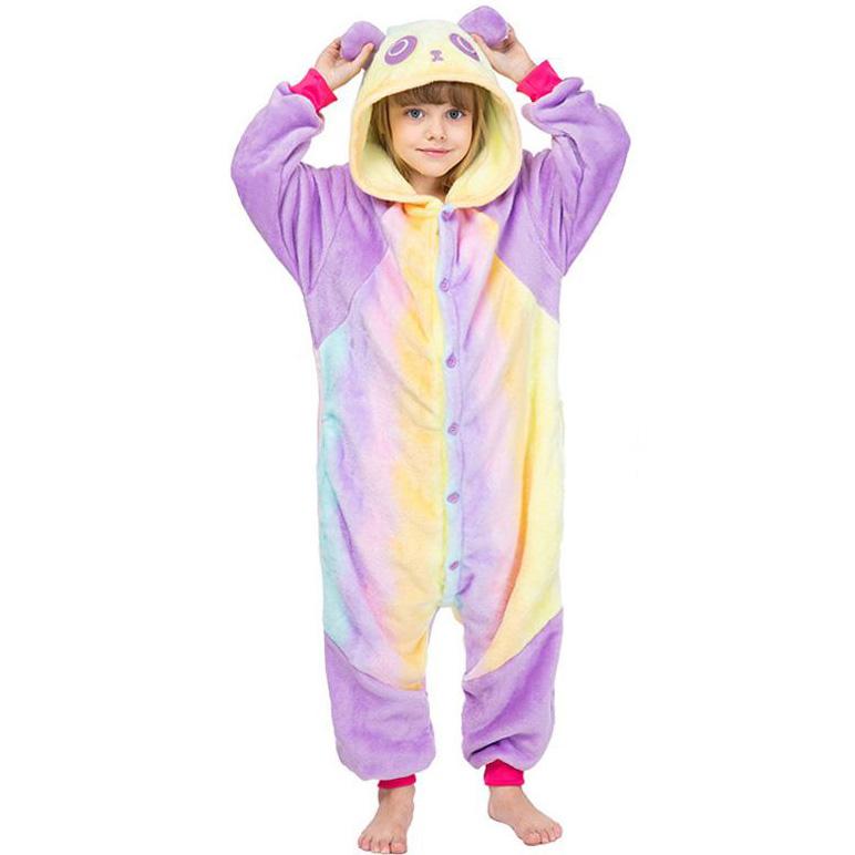 pyjama panda arc-en-ciel enfant